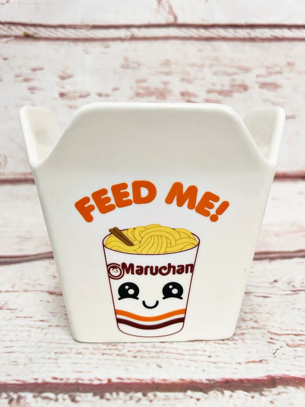 MARUCHAN Ramen Ceramic Takeout Container Noodle Bowl Feed Me Mad Engine